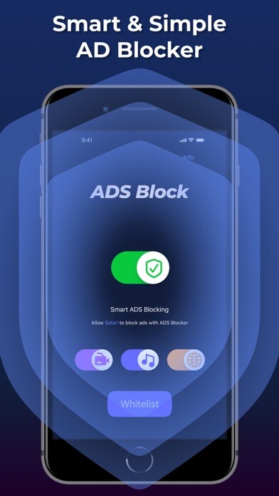 Emulate iPhone app AD Blocker : Smart Protection using MyAndroid