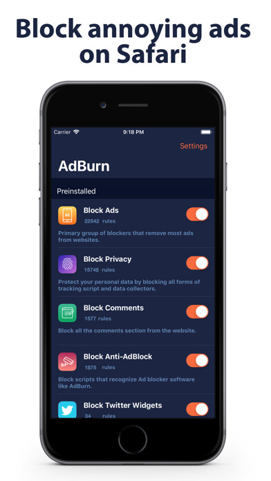 Emulate iPhone app AdBurn - Adblock block ads using MyAndroid Emulate iPhone app AdBurn - Adblock block ads using MyAndroid