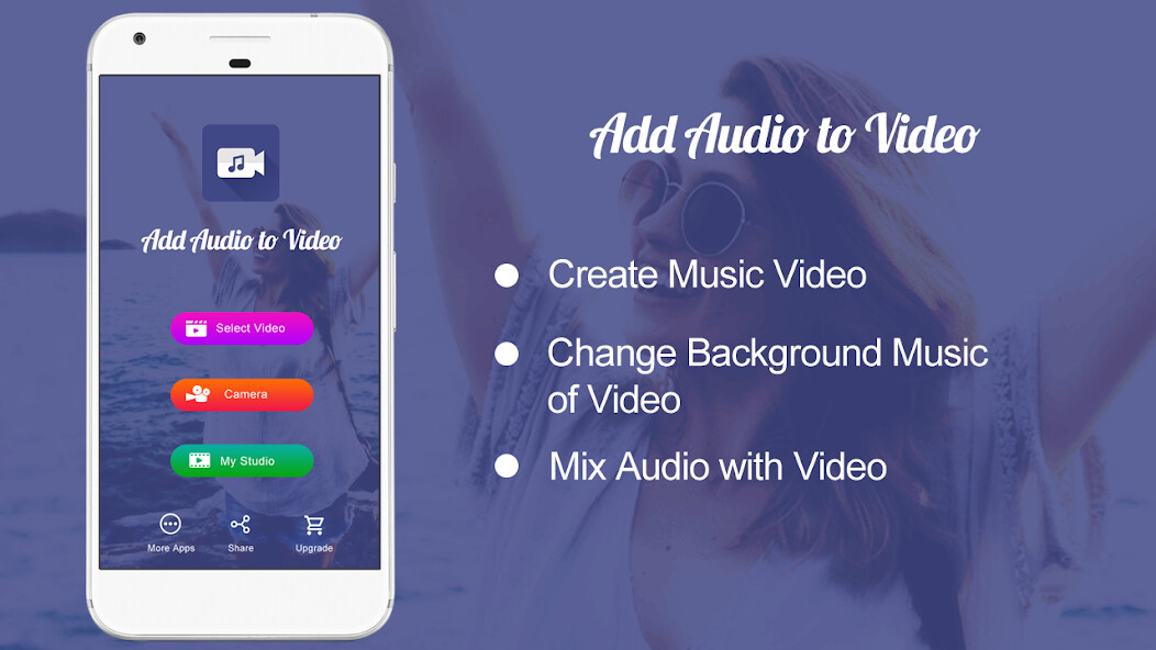 Run android online APK Add Audio to Video : Audio Video Mixer from MyAndroid or emulate Add Audio to Video : Audio Video Mixer using MyAndroid