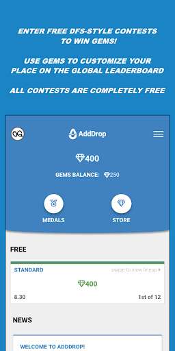 Run android online APK AddDrop from MyAndroid or emulate AddDrop using MyAndroid