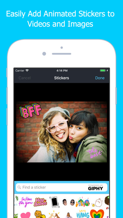 Emulate iPhone app Add GIFs to Videos & Photos using MyAndroid Emulate iPhone app Add GIFs to Videos & Photos using MyAndroid