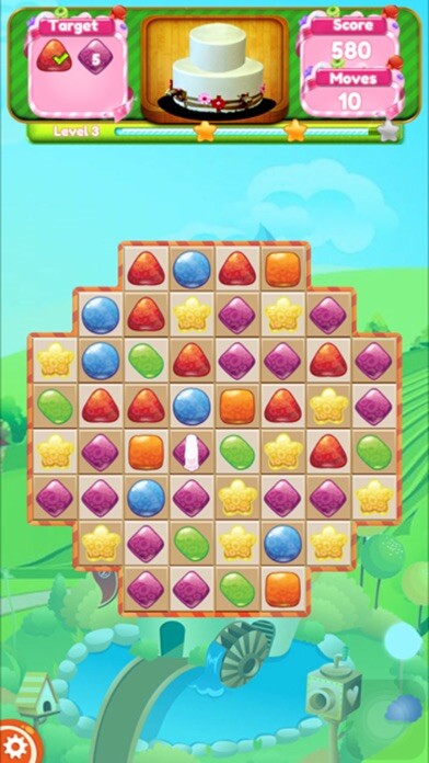 Emulate iPhone app Addictive Gem Empire Mania : Jewel & Candy Swap using MyAndroid