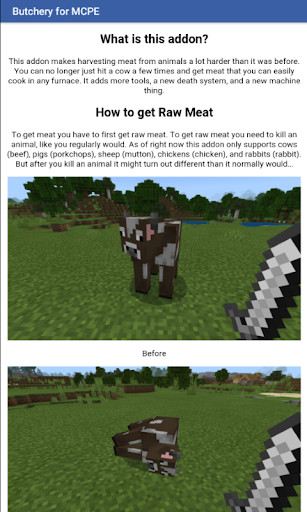 Run android online APK Addon Butchery for Minecraft PE from MyAndroid or emulate Addon Butchery for Minecraft PE using MyAndroid
