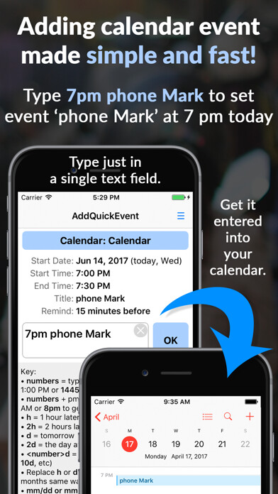 Emulate iPhone app Add Quick Event to calendar using MyAndroid Emulate iPhone app Add Quick Event to calendar using MyAndroid