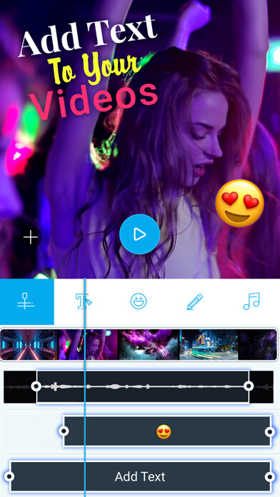 Emulate iPhone app Add Text On Video / Photo Edit using MyAndroid
