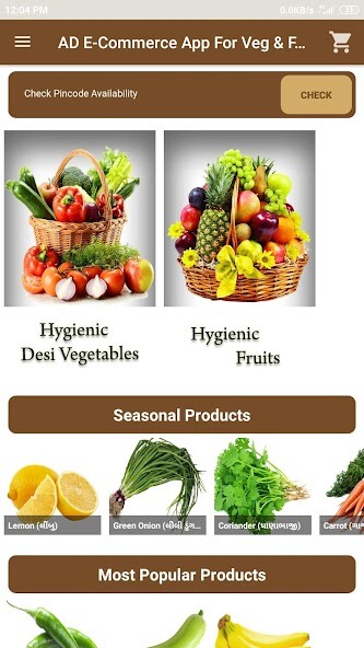 Emulate AD E-Commerce App For Veg  Fr from MyAndroid or run AD E-Commerce App For Veg  Fr using MyAndroid