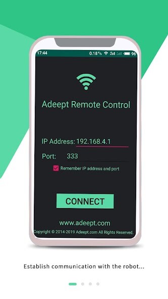 Run android online APK Adeept Remote Control from MyAndroid or emulate Adeept Remote Control using MyAndroid