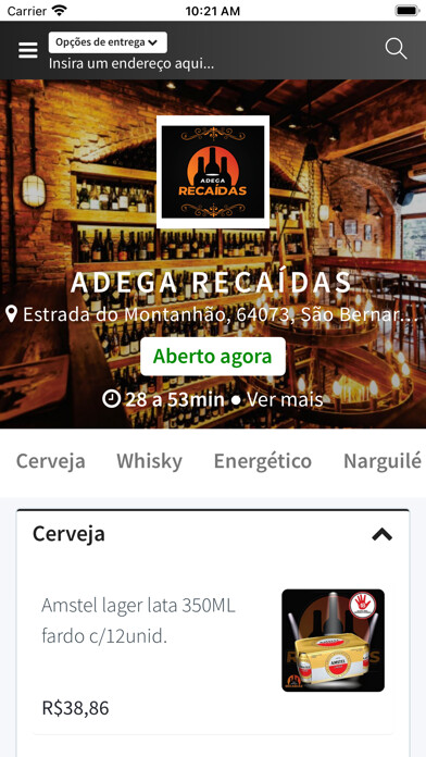 Emulate iPhone app Adega Recaídas using MyAndroid Emulate iPhone app Adega Recaídas using MyAndroid