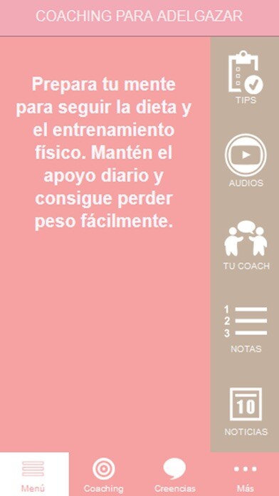 Emulate iPhone app Adelgazar con Coaching -reprograma tu mente using MyAndroid