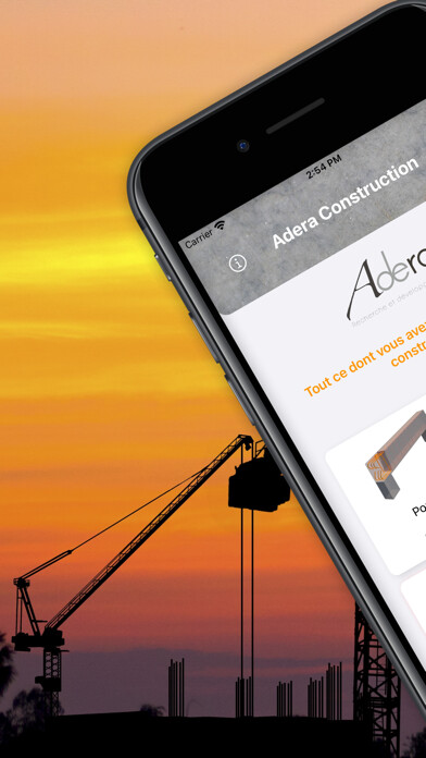 Emulate iPhone app Adera Construction using MyAndroid