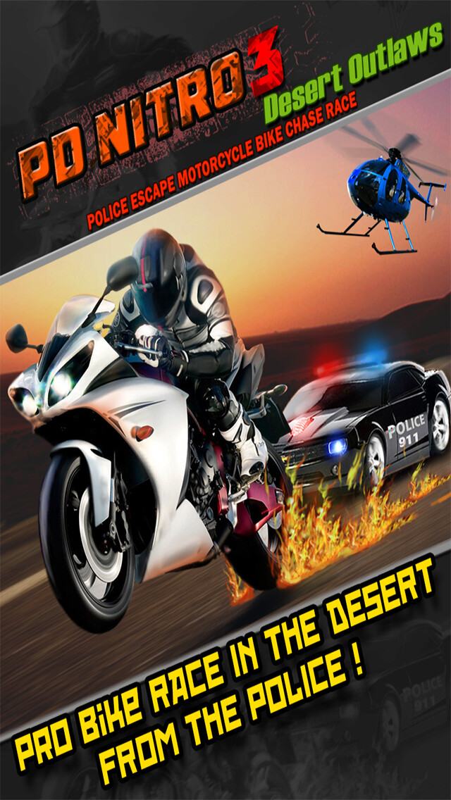 Emulate iPhone app A Desert Outlaw Bike Race Police Chase : PD Nitro 3 Free HD using MyAndroid Emulate iPhone app A Desert Outlaw Bike Race Police Chase : PD Nitro 3 Free HD using MyAndroid