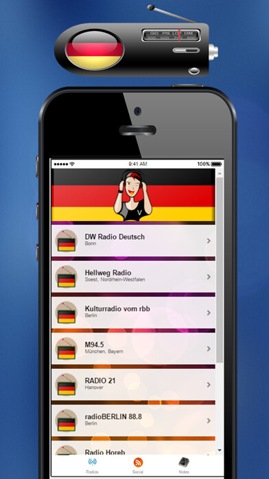 Emulate iPhone app A+ Deutschland Radios - Deutschland Radios Live using MyAndroid Emulate iPhone app A+ Deutschland Radios - Deutschland Radios Live using MyAndroid
