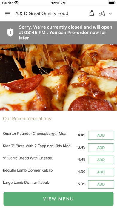 Emulate iPhone app A & D Great Quality Food using MyAndroid Emulate iPhone app A & D Great Quality Food using MyAndroid