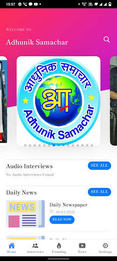 Run android online APK Adhunik Samachar ON AIR from MyAndroid or emulate Adhunik Samachar ON AIR using MyAndroid