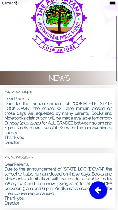 Emulate iPhone app Adhyayana International School using MyAndroid Emulate iPhone app Adhyayana International School using MyAndroid