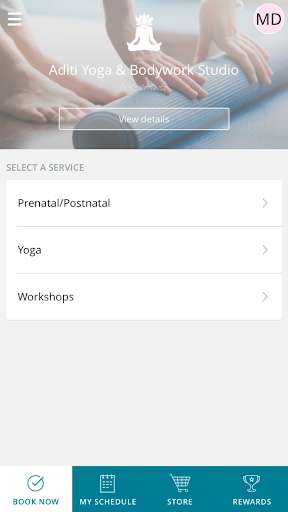 Run android online APK Aditi Yoga & Bodywork Studio from MyAndroid or emulate Aditi Yoga & Bodywork Studio using MyAndroid