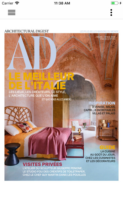 Emulate iPhone app AD Magazine France using MyAndroid