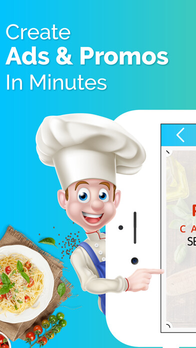 Emulate iPhone app Ad Maker, Flyer Poster Creator using MyAndroid