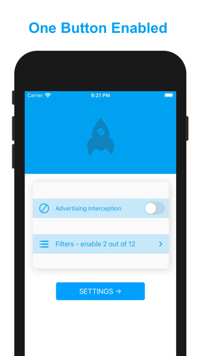 Emulate iPhone app AdMaster - Simple Ad Blocker using MyAndroid