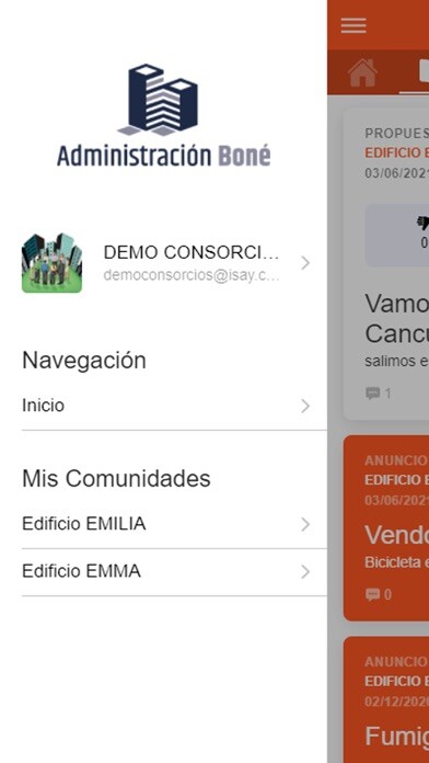 Emulate iPhone app Administración Boné using MyAndroid Emulate iPhone app Administración Boné using MyAndroid
