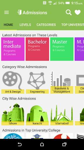 Run android online APK Admissions - 1st year, bachelor and masters merits from MyAndroid or emulate Admissions - 1st year, bachelor and masters merits using MyAndroid
