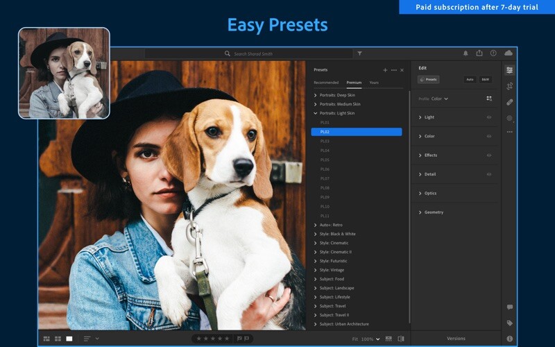 Emulate iPhone app Adobe Lightroom using MyAndroid