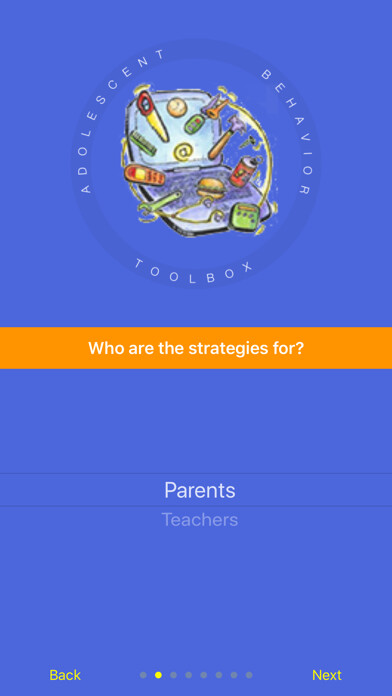 Emulate iPhone app Adolescent Behavior Toolbox using MyAndroid