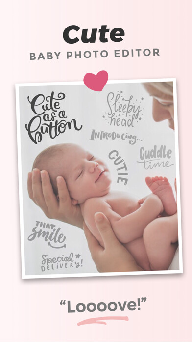 Emulate iPhone app Adorable - Baby Photo Editor using MyAndroid