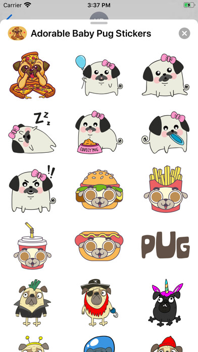 Emulate iPhone app Adorable Baby Pug Stickers using MyAndroid Emulate iPhone app Adorable Baby Pug Stickers using MyAndroid