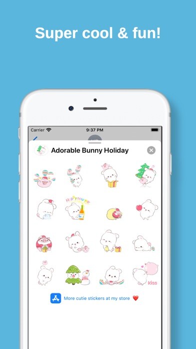 Emulate iPhone app Adorable Bunny Holiday using MyAndroid