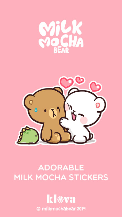 Emulate iPhone app Adorable Milk Mocha Stickers using MyAndroid