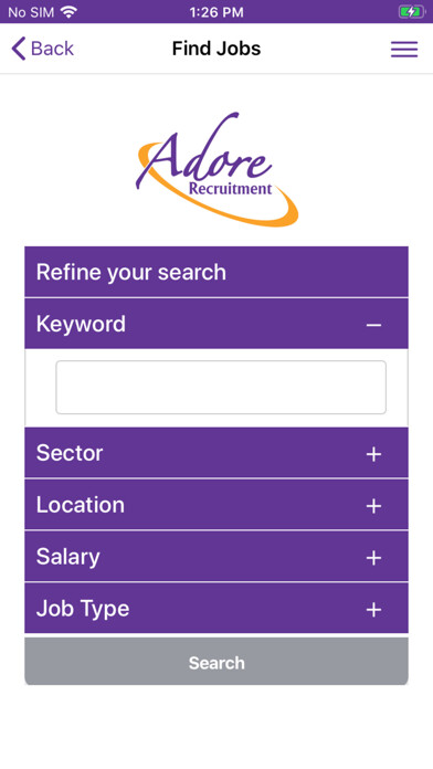 Emulate iPhone app Adore Recruitment using MyAndroid Emulate iPhone app Adore Recruitment using MyAndroid