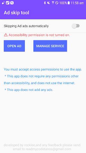 Run android online APK Ad skip tool from MyAndroid or emulate Ad skip tool using MyAndroid