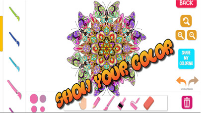 Emulate iPhone app Adult Coloring Beautiful Mandala Stress Relieved using MyAndroid