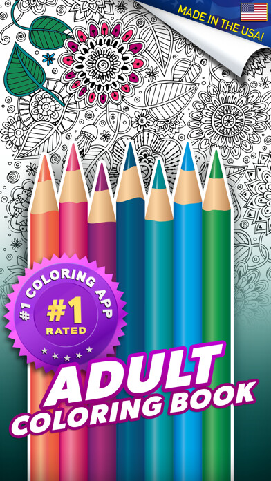 Emulate iPhone app Adult Coloring Book - Coloring Book for Adults using MyAndroid