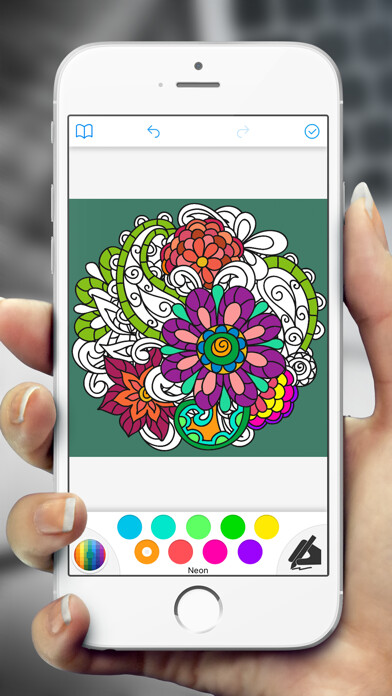 Emulate iPhone app Adult Coloring Book Pages using MyAndroid
