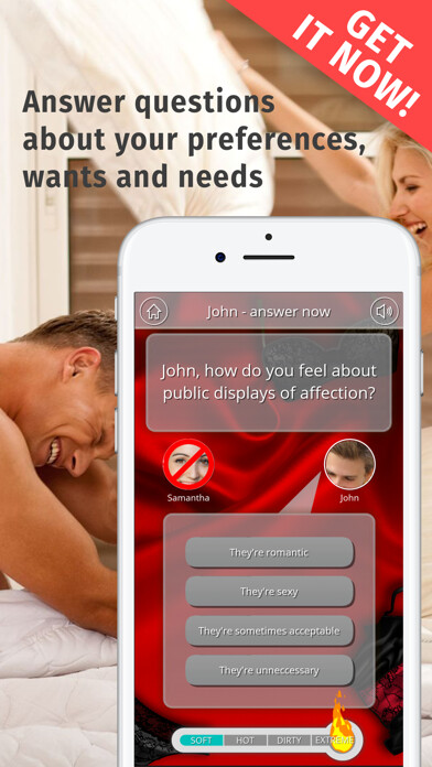 Emulate iPhone app Adult Couple Game: Erotic Quiz using MyAndroid