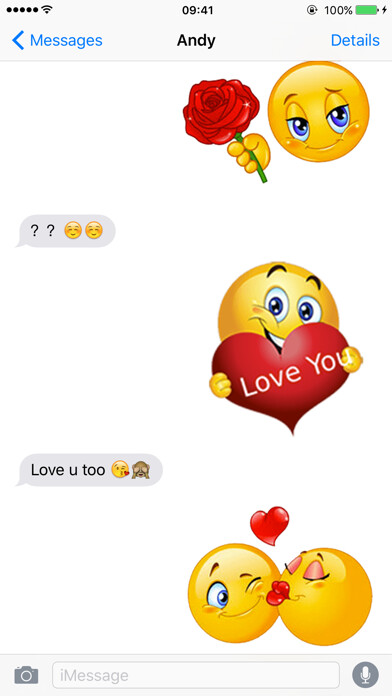 Emulate iPhone app Adult Emojis Smiley Face Text using MyAndroid