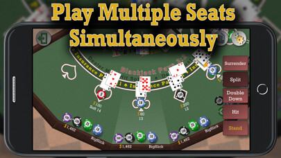 Emulate iPhone app Advanced 21 Blackjack using MyAndroid
