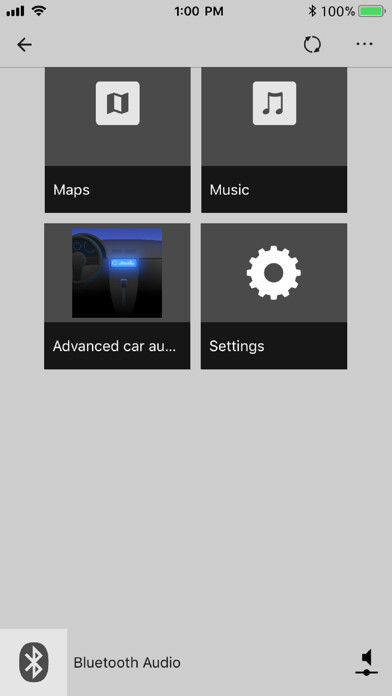 Emulate iPhone app Advanced car audio setting using MyAndroid