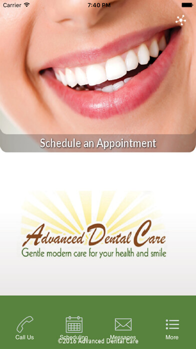 Emulate iPhone app Advanced Dental Care using MyAndroid Emulate iPhone app Advanced Dental Care using MyAndroid