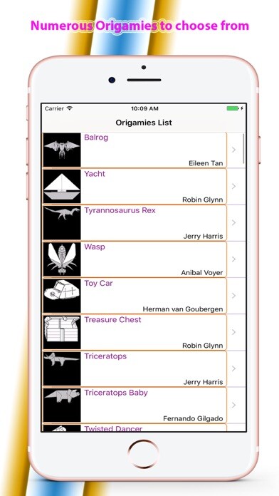 Emulate iPhone app Advanced Origami 