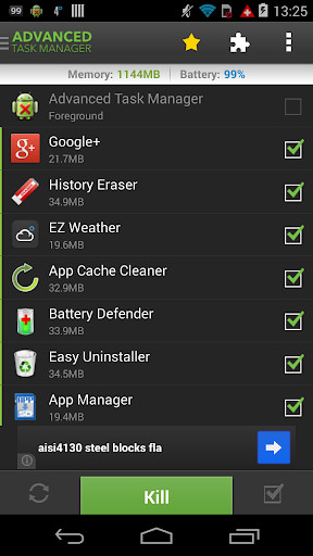 Emulate Android APK Advanced Task Manager