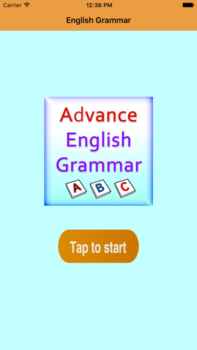 Emulate iPhone app Advance English Grammar using MyAndroid
