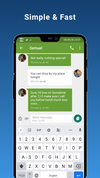 Run android online APK Advance SMS from MyAndroid or emulate Advance SMS using MyAndroid