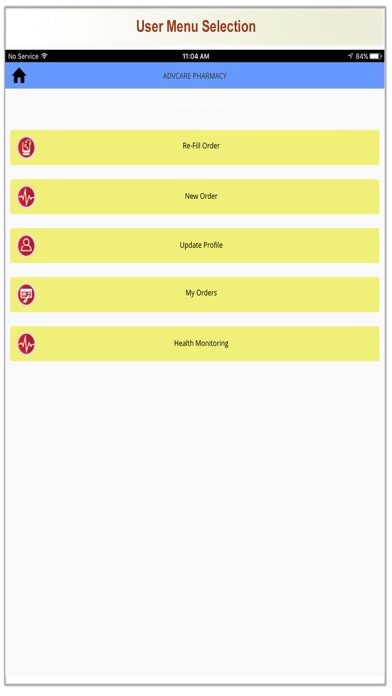 Emulate iPhone app ADV-Care Pharmacy-RX Services using MyAndroid