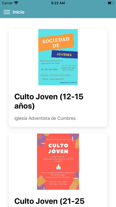 Emulate iPhone app Adventistas Cumbres using MyAndroid Emulate iPhone app Adventistas Cumbres using MyAndroid
