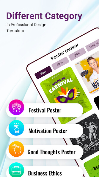 Run android online APK Advertisement Poster Maker App from MyAndroid or emulate Advertisement Poster Maker App using MyAndroid