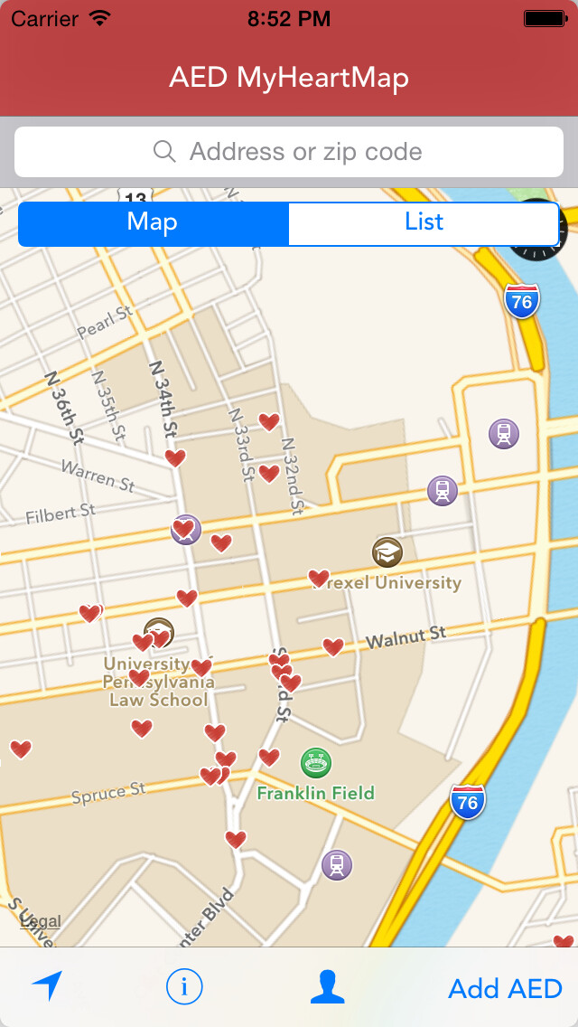 Emulate iPhone app AED MyHeartMap using MyAndroid Emulate iPhone app AED MyHeartMap using MyAndroid