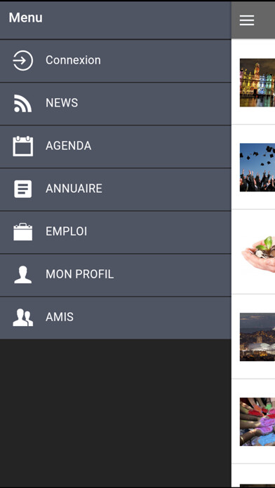 Emulate iPhone app AEGE Alumni using MyAndroid